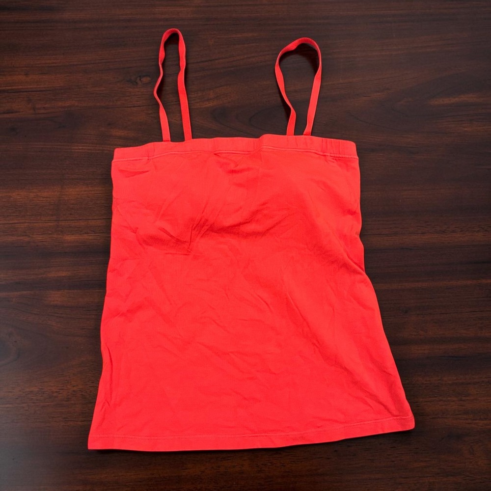 Uniqlo‎ Red Shelf Bra Camisole Tank Top Removable Straps Size M Tube top padded